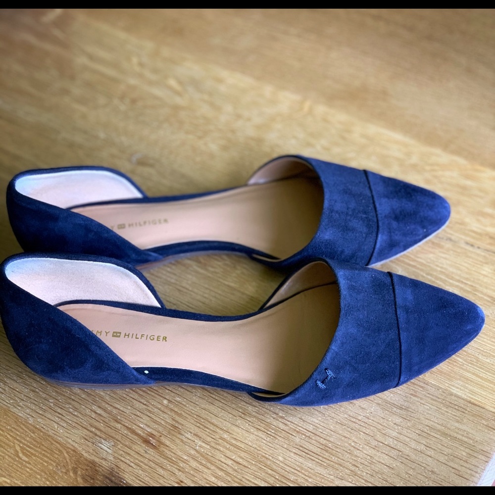 Navy Suede Tommy Hilfiger Ballet Flat